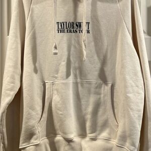 Taylor Swift  Hoodie - The Eras Tour concert adult small cream color